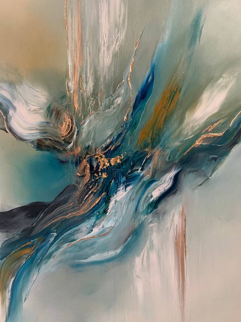 Original Abstract Expressionism Abstract Painting by Sumali Piyatissa