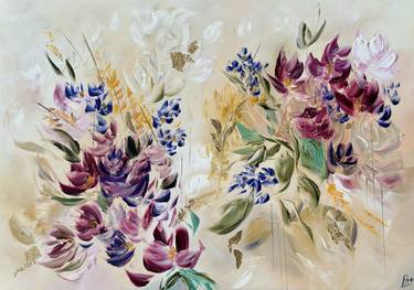 Print of Abstract Floral Paintings by Sumali Piyatissa
