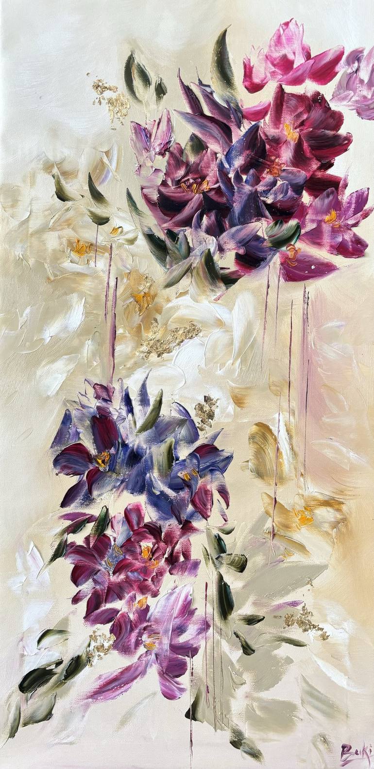 Original Floral Painting by Sumali Piyatissa | Abstract Art on Canvas | Spring fling