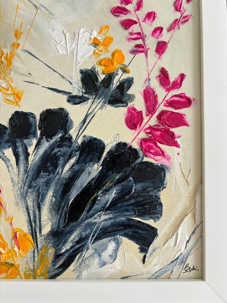 Original Abstract Expressionism Abstract Painting by Sumali Piyatissa