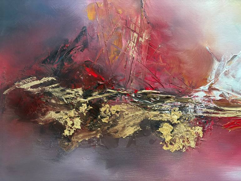 Original Abstract Expressionism Abstract Painting by Sumali Piyatissa