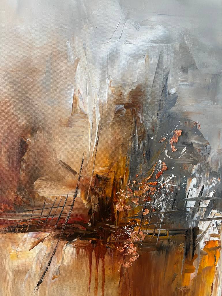 Original Abstract Expressionism Abstract Painting by Sumali Piyatissa
