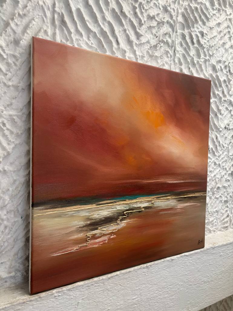 Original Abstract Expressionism Abstract Painting by Sumali Piyatissa