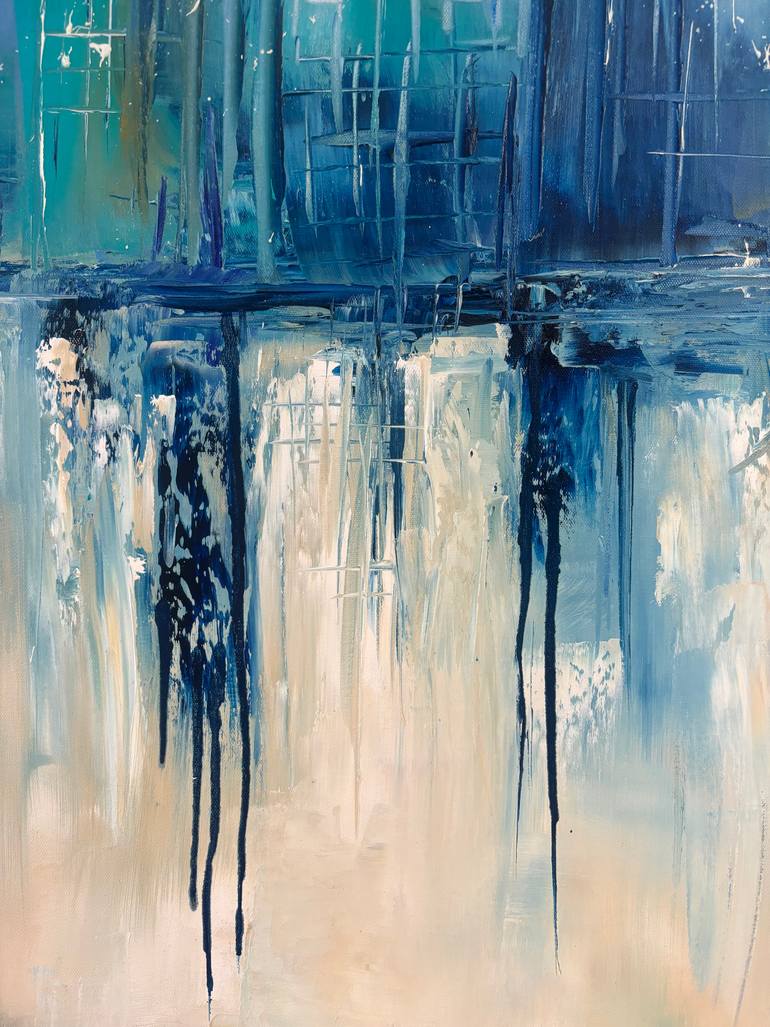 Original Abstract Cities Painting by Sumali Piyatissa