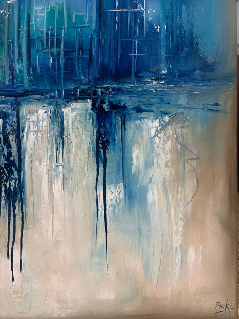 Original Abstract Cities Painting by Sumali Piyatissa