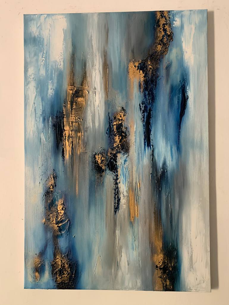 Original Abstract Expressionism Abstract Painting by Sumali Piyatissa