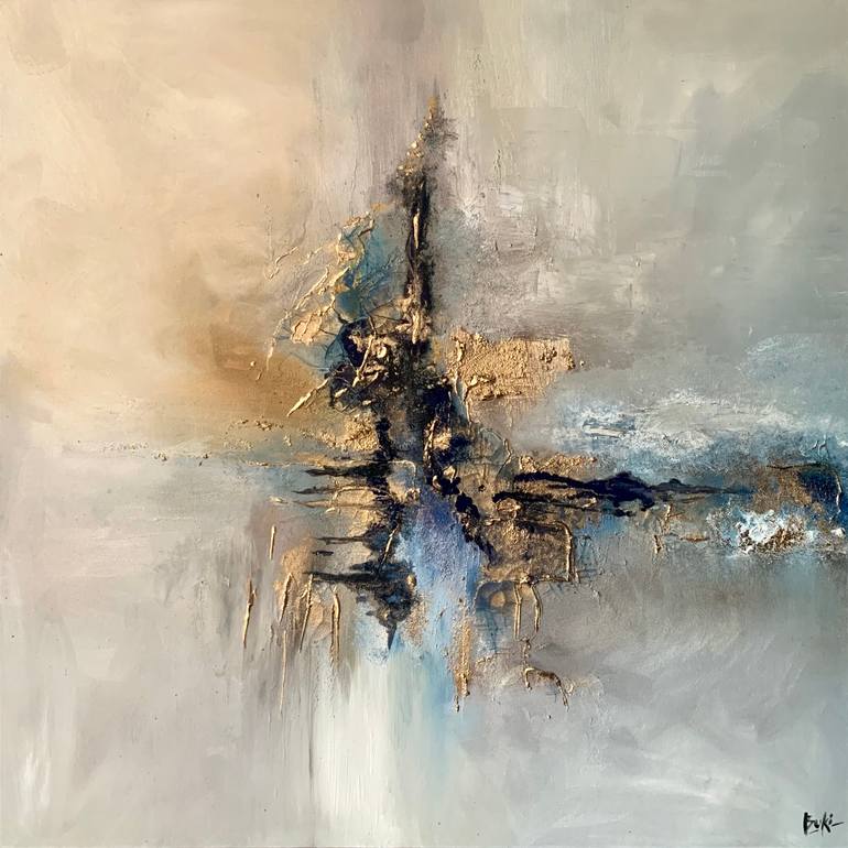 Original Abstract Expressionism Abstract Painting by Sumali Piyatissa