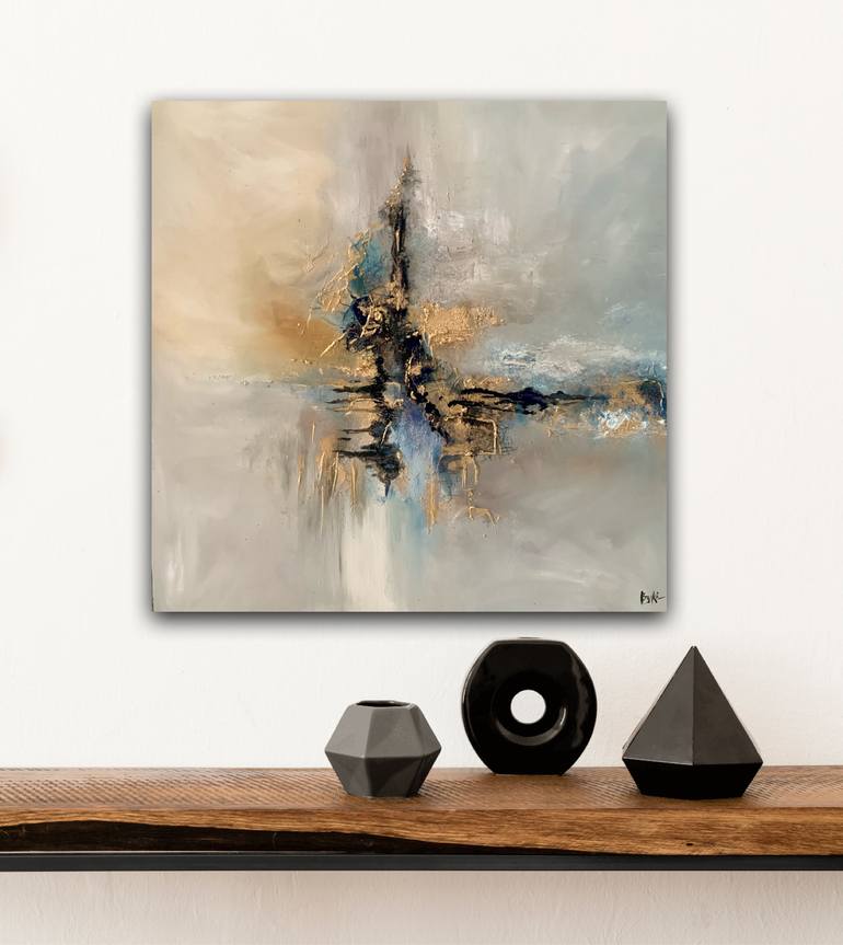 Original Abstract Expressionism Abstract Painting by Sumali Piyatissa