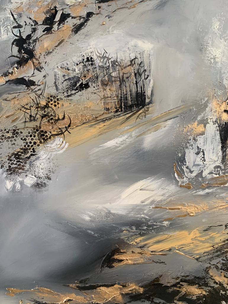 Original Abstract Expressionism Abstract Painting by Sumali Piyatissa