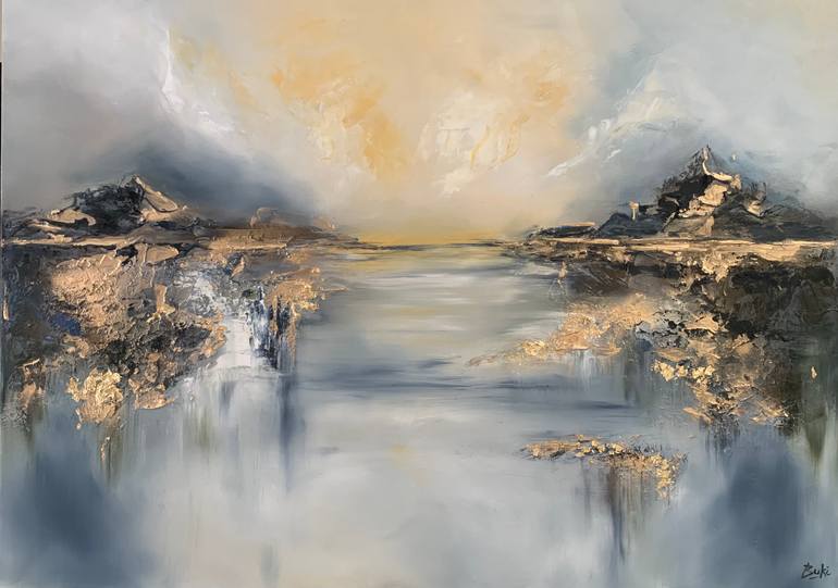 Original Abstract Expressionism Abstract Painting by Sumali Piyatissa