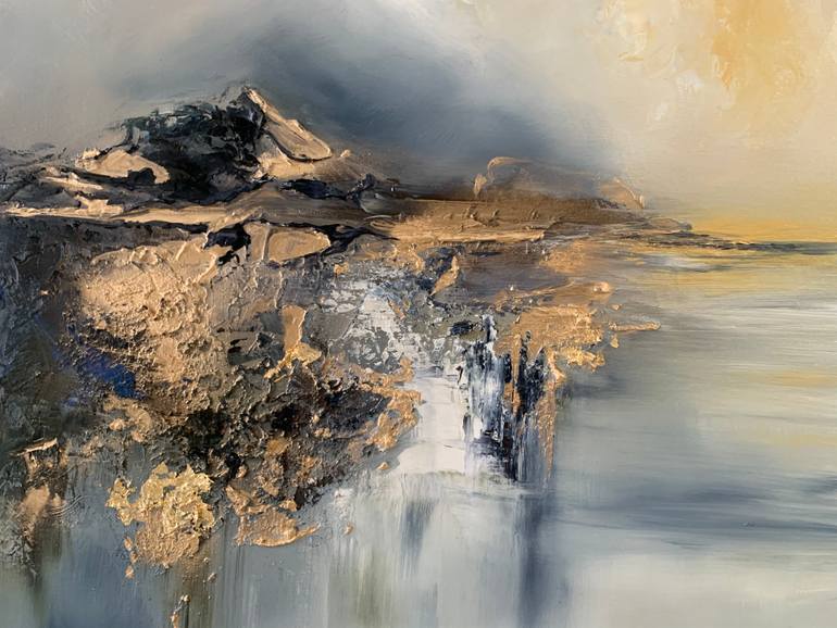 Original Abstract Expressionism Abstract Painting by Sumali Piyatissa