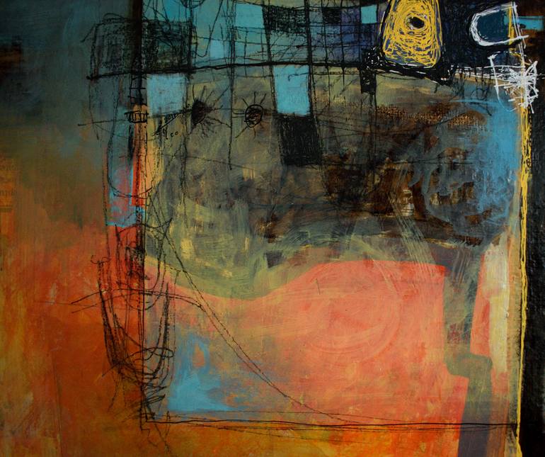 Original Abstract Expressionism Abstract Painting by Dumitru Stefan