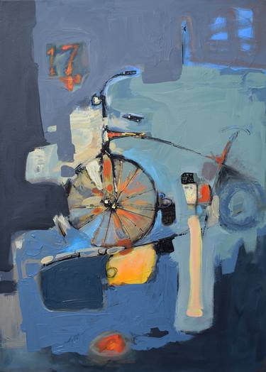 Print of Abstract Bicycle Paintings by Dumitru Stefan