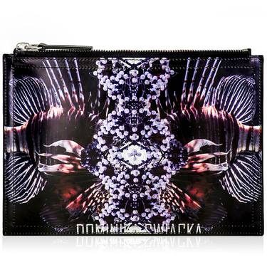 Underwater Printed Leather Clutch thumb