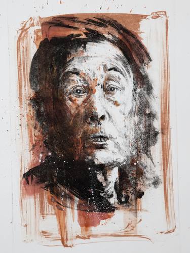 Original Figurative Portrait Printmaking by Monique FAVART