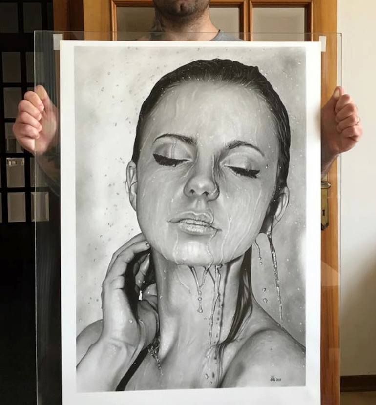 Original Photorealism People Painting by Diego Buccolini