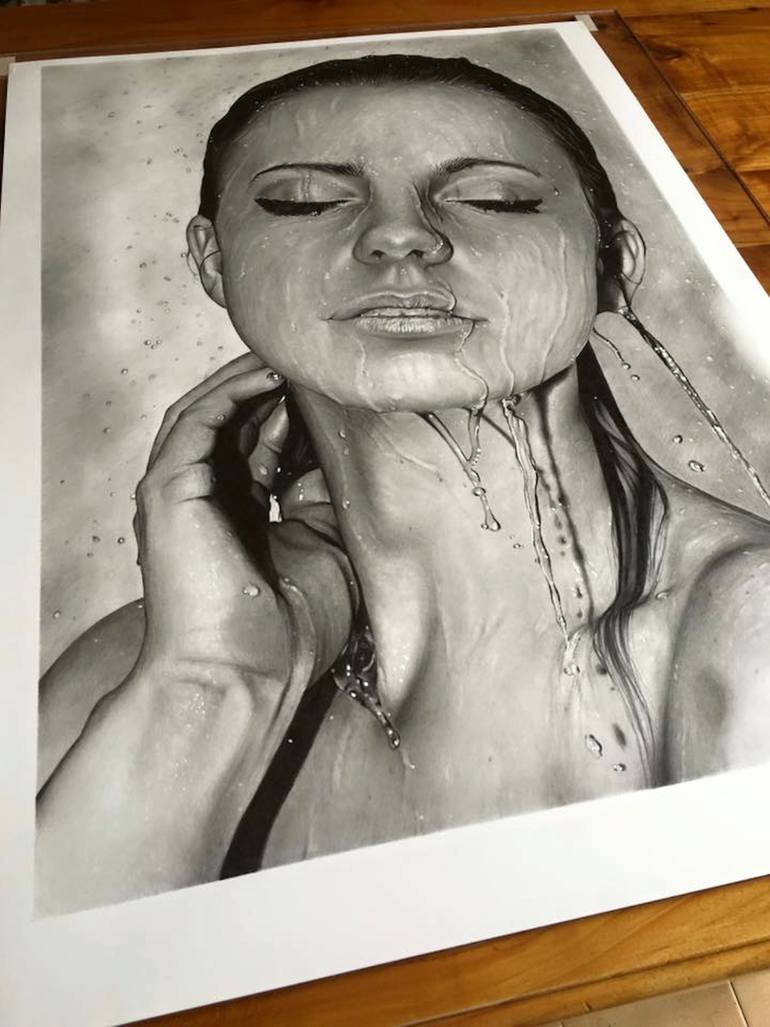 Original Photorealism People Painting by Diego Buccolini