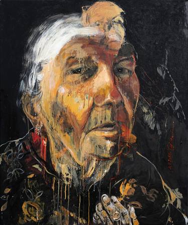 Original Portrait Painting by Marjan Habibian