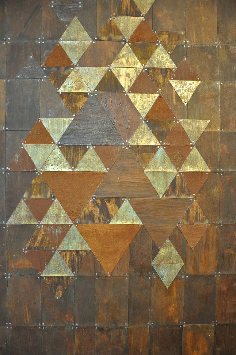 Original Abstract Geometric Collage by Annett Wagner
