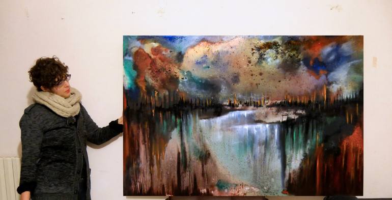 Original Abstract Landscape Painting by Irene Russo
