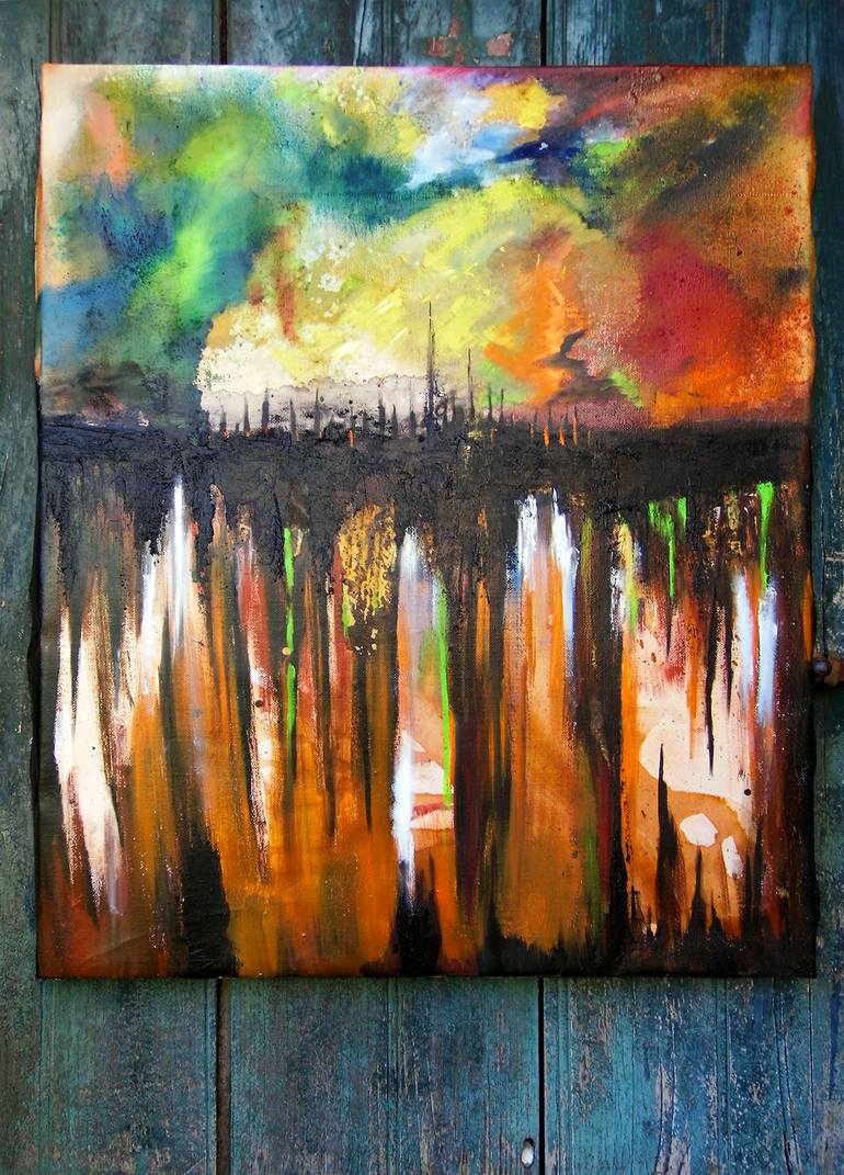 Original Abstract Landscape Painting by Irene Russo