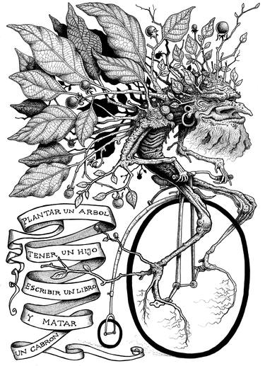 Print of Surrealism Bike Drawings by Pablo Peralta