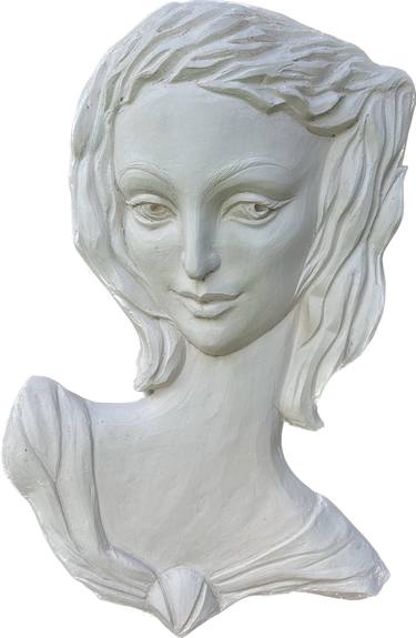 Portrait of Woman, Sculpture, Ceramic Handmade by Garo thumb