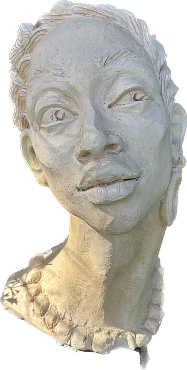 Portrait of Woman, Sculpture, Ceramic Handmade by Garo thumb