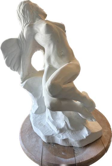 Fallen Angel, Sculpture, Hydro Stone by Garo thumb