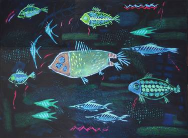Print of Abstract Fish Paintings by Viktor Kolosov
