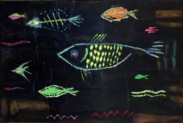 Print of Abstract Fish Paintings by Viktor Kolosov