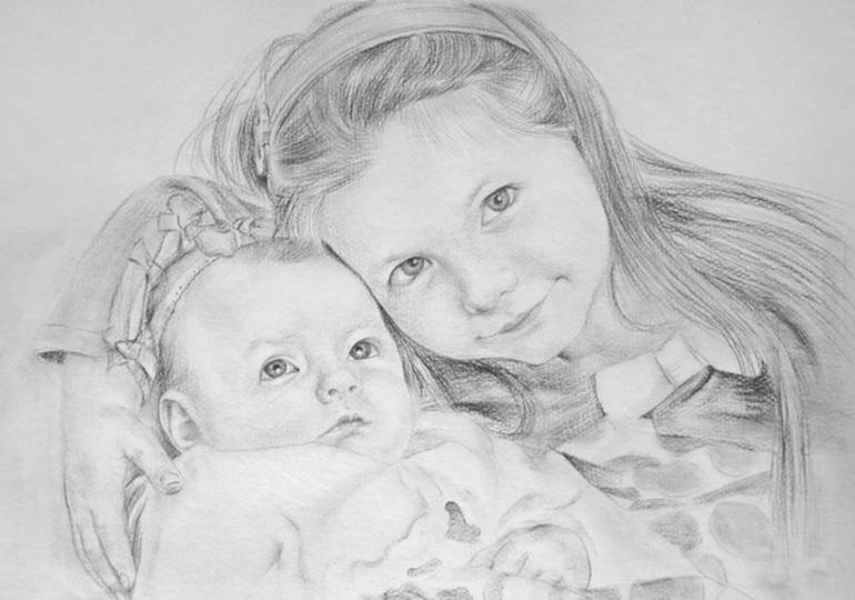 Customize Portrait Gift Drawing Services at Global-Artwork.com Drawing ...