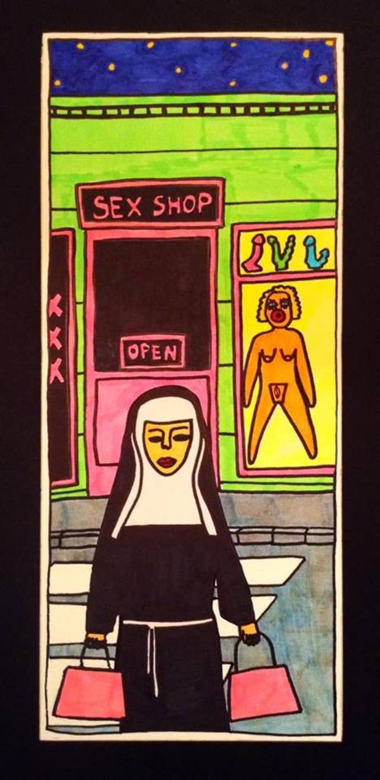 Sex Shop Painting by Archibald Kordzaia Saatchi Art