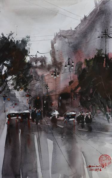 Print of Cities Paintings by Mimo Mondal
