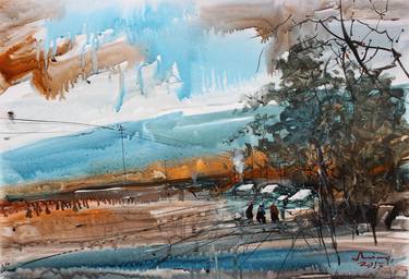 Original Landscape Painting by Mimo  Mondal