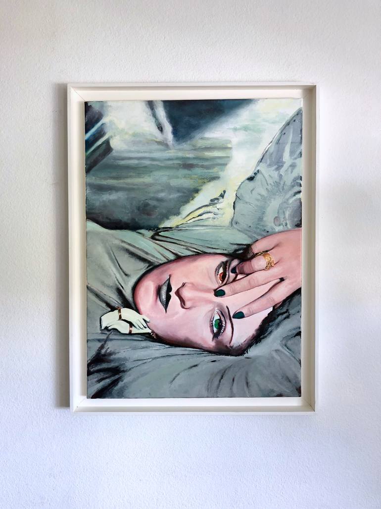 Original Surrealism People Painting by Yves Leterrier