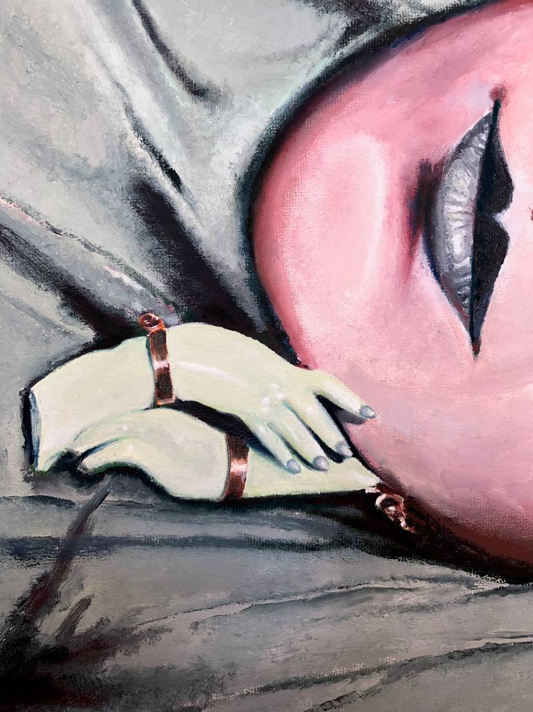 Original Surrealism People Painting by Yves Leterrier