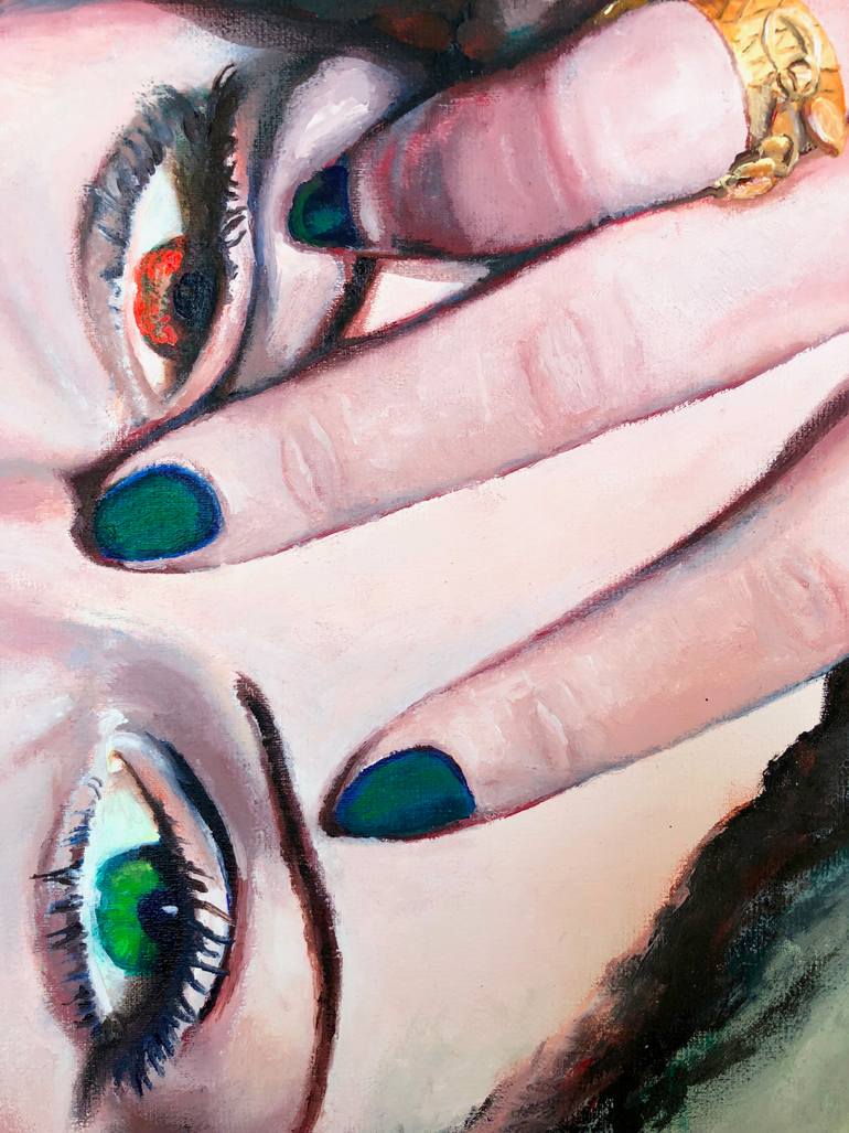 Original Surrealism People Painting by Yves Leterrier