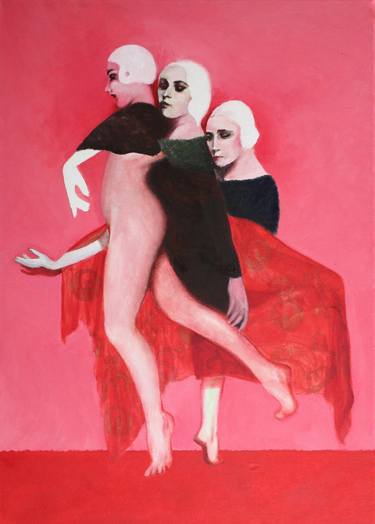 Original Surrealism Women Paintings by Yves Leterrier