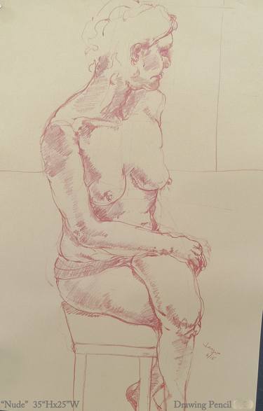 Original Figurative Nude Drawings by Judith Unger