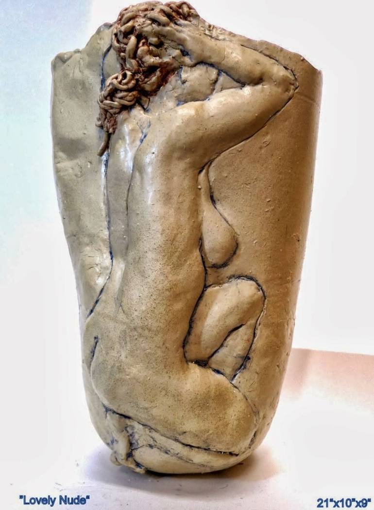 Original Figurative Nude Sculpture by Judith Unger