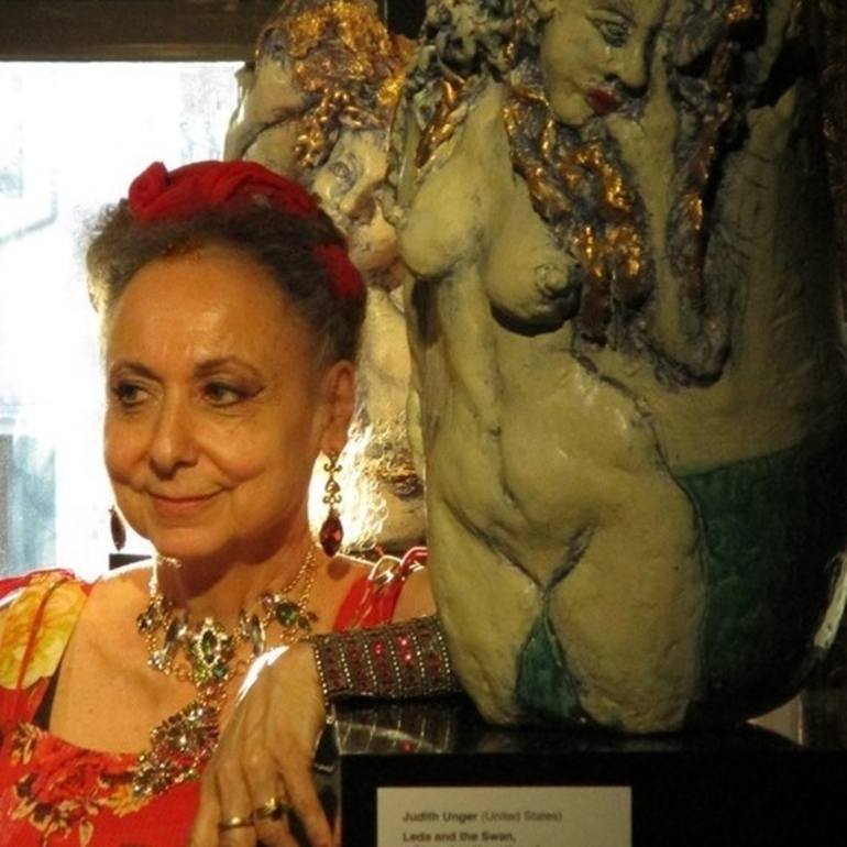 Original Figurative Nude Sculpture by Judith Unger