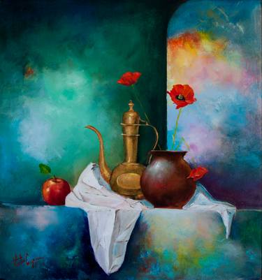 Original Abstract Expressionism Still Life Paintings by Cazimir Kurta