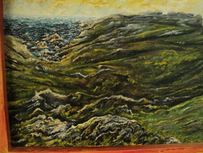 Original Illustration Landscape Painting by Alin Eduard Botez
