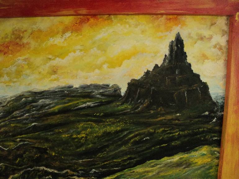 Original Illustration Landscape Painting by Alin Eduard Botez