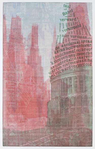 Original Figurative Cities Printmaking by Annemarie Petri