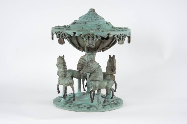 Original Figurative Horse Sculpture by Annemarie Petri