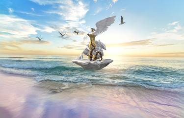 Winged Crypto Venus in the Pexels´s sea by Margharet thumb