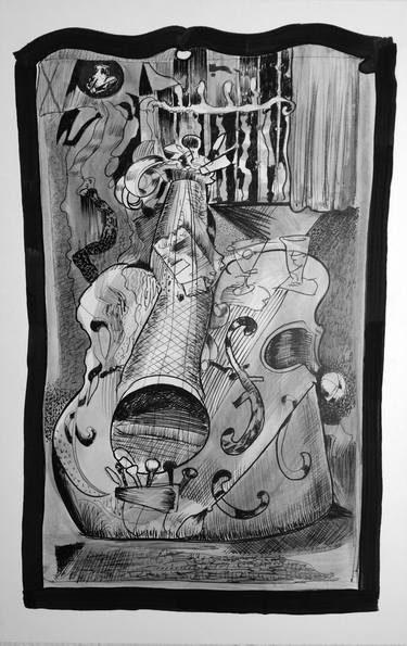Original Abstract Music Drawings by Cliff Gokenbach