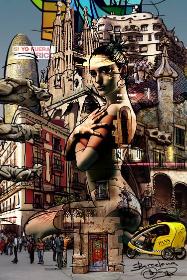 Print of Figurative Cities Collage by Dmitry Puzyrev